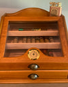 Top handcrafted Spanish Cedar Wood Cigar Humidor Box Case Cabinet Humidor for storing cigars at a constant humidity level.