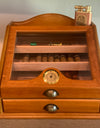 Top handcrafted Spanish Cedar Wood Cigar Humidor Box Case Cabinet Humidor for storing cigars at a constant humidity level.