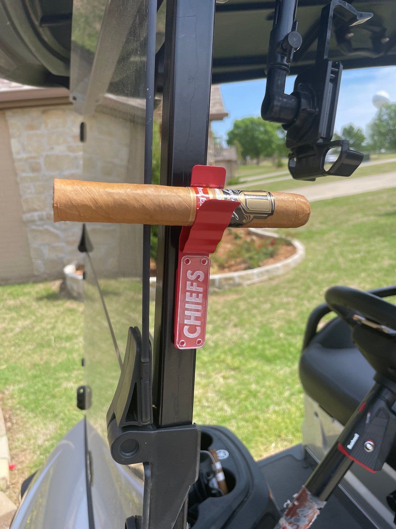 Best Golf Cart Cigar Holder, Cigar Holder for Golf Cart, Easiest Cigar Holder, Christmas gift, cigar accessory for men, personalized.