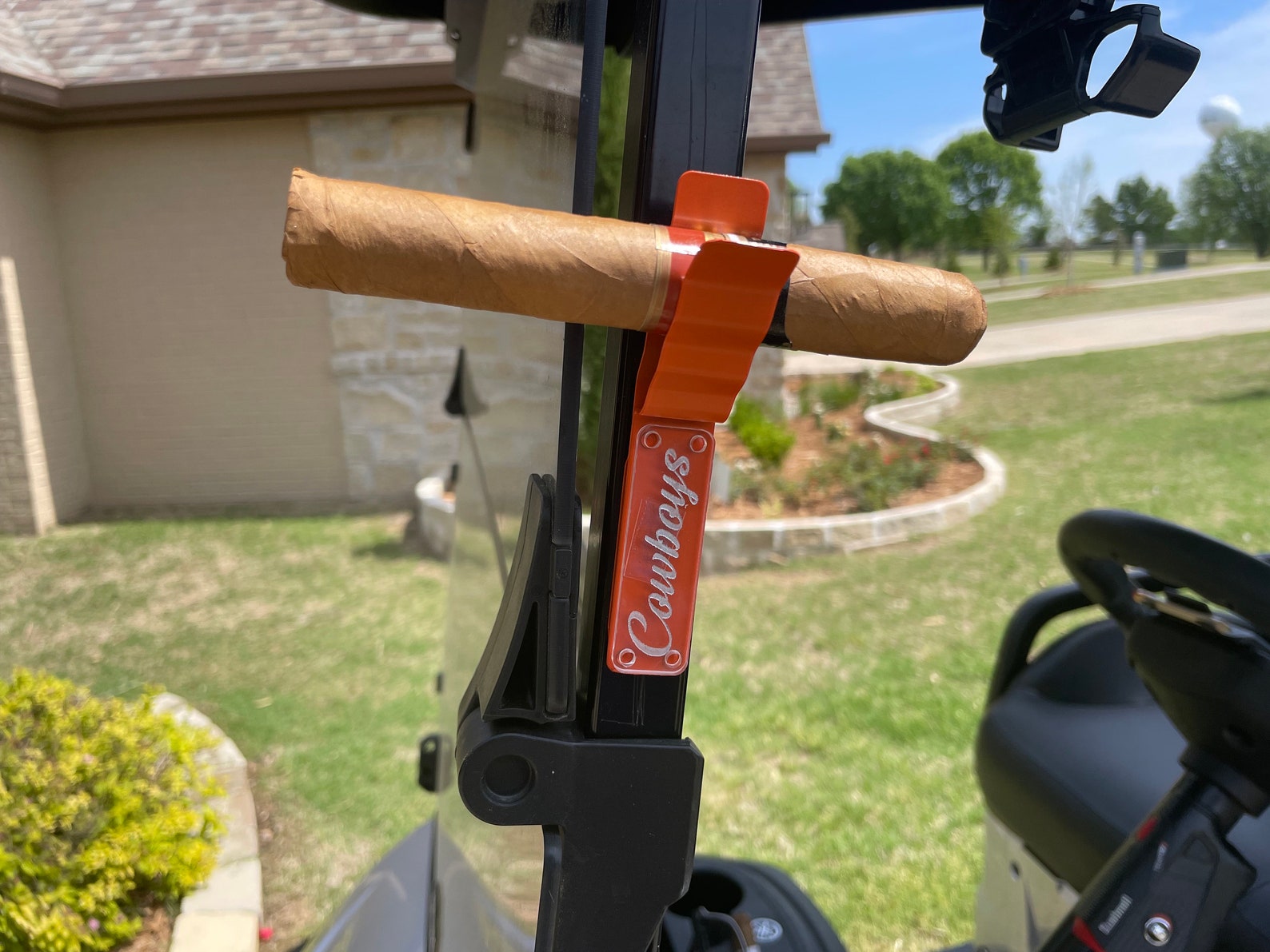 Best Golf Cart Cigar Holder, Cigar Holder for Golf Cart, Easiest Cigar Holder, Christmas gift, cigar accessory for men, personalized.