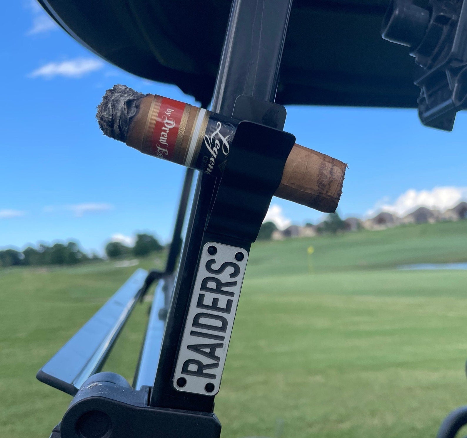 Best Golf Cart Cigar Holder, Cigar Holder for Golf Cart, Easiest Cigar Holder, Christmas gift, cigar accessory for men, personalized.