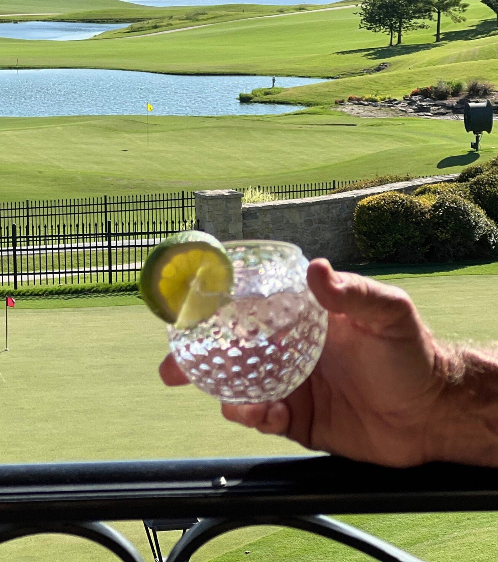 Golf Ball Cocktail Glasses Pair