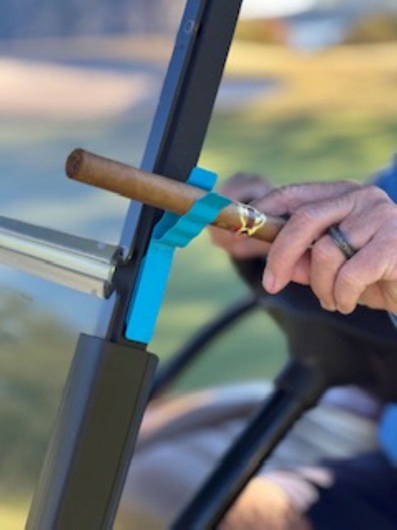 Best Golf Cart Cigar Holder, Cigar Holder for Golf Cart, Easiest Cigar Holder, Christmas gift, cigar accessory for men, personalized.