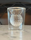 Shot Glass Golf Ball Pair, 2 shot glasses. Golf Enthusiasts Ultimate Shot Glass!