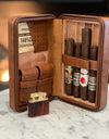 Cigar Humidor Travel Case, Custom Personalized, PU Leather, cedar wood interior